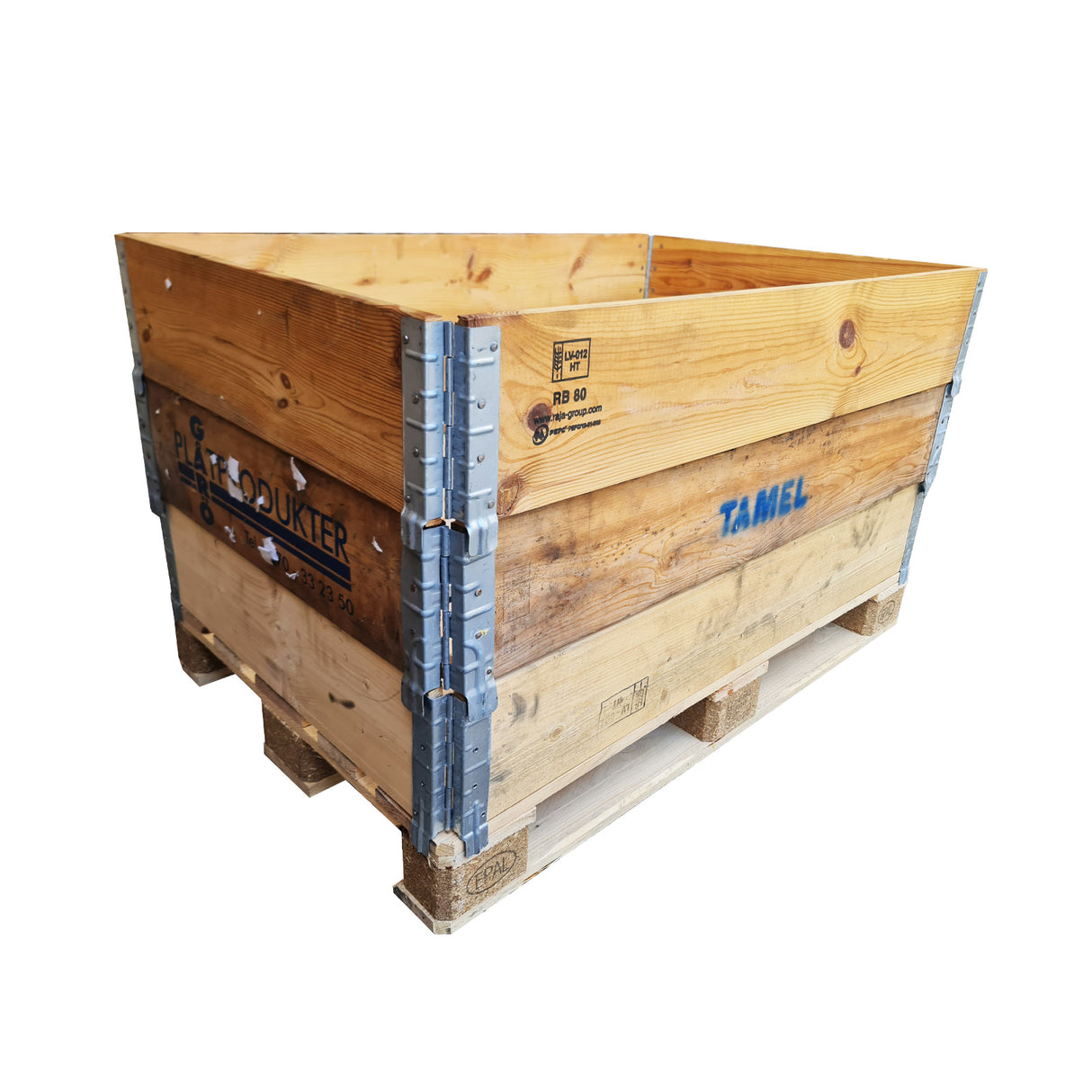 Aufsatzrahmen / Palettenrahmen für Europaletten, klappbar 1200 x 800 x 200 mm , gebraucht