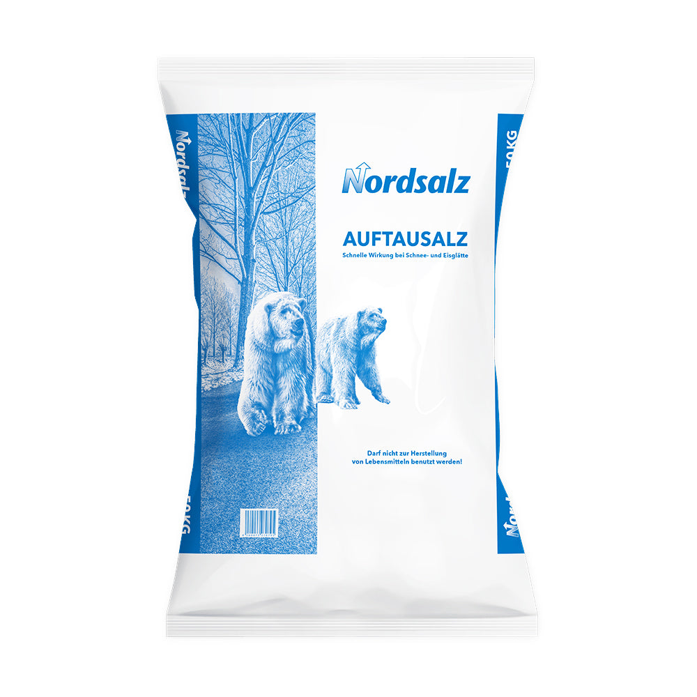 Streusalz Auftausalz 25 kg x 40 Säcke, Nordsalz Auftaugranulat Salz