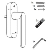 Schellenberg 46512 Fenstergriff mit Alarm / Funk-Sicherheits-Alarmgriff