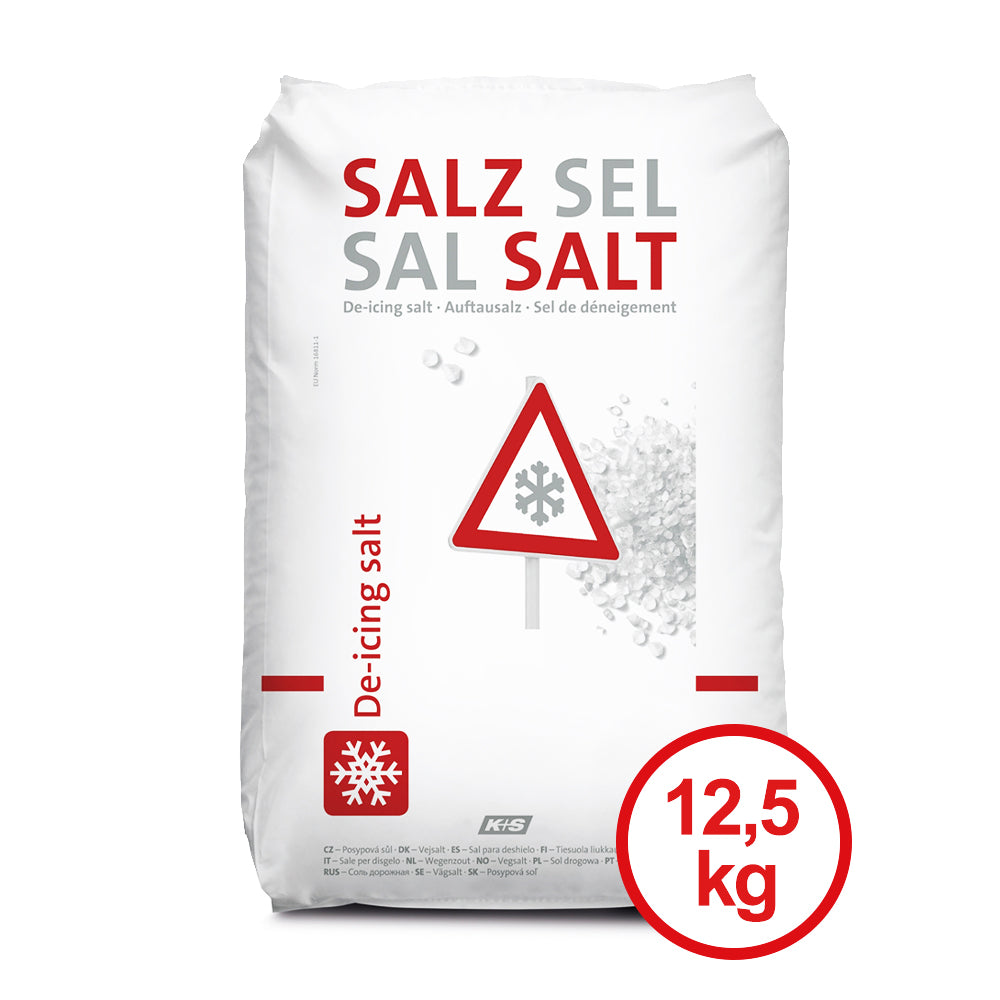 Streusalz Auftausalz Premium 12,5 kg x 80 Säcke, F 0-3 mm, K+S Auftaugranulat